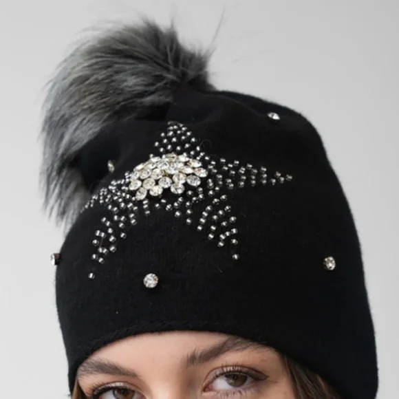 Black Star Embellished Women\'s Hat Super Star Cowboy Hat With Rhinestone Fringe,black Cowboy  main image 4
